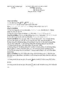 Đề thi tuyển sinh vào lớp 10 THPT vòng 2 môn Toán (Chuyên) - Năm học 2023-2024 - Sở GD&ĐT Hà Nội