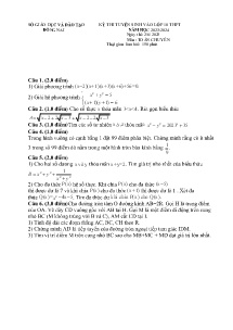 Đề thi tuyển sinh vào lớp 10 THPT vòng 2 môn Toán (Chuyên) - Năm học 2023-2024 - Sở GD&ĐT Đồng Nai