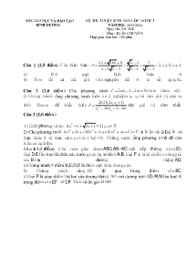 Đề thi tuyển sinh vào lớp 10 THPT vòng 2 môn Toán (Chuyên) - Năm học 2023-2024 - Sở GD&ĐT Bình Dương