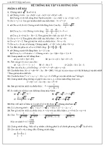 Hệ thống bài tập và hưỡng dẫn bồi dưỡng học sinh giỏi môn Toán Lớp 9 (Có đáp án)