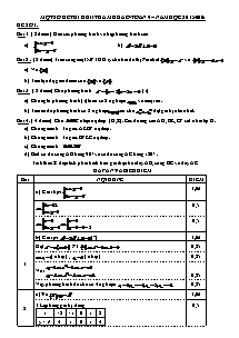 Một số đề thi học kì II tham khảo Toán 9 - Năm học 2015-2016 (Có đáp án)