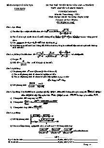 Đề thi thử tuyển sinh vào lớp 10 môn Toán (chung) - Năm học 2022-2023 - Trường THPT chuyên Lê Hồng Phong
