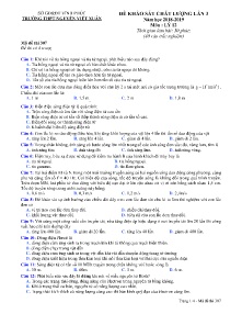 Đề khảo sát chất lượng Chuyên đề lần 3 môn Vật Lý Lớp 12 - Mã đề 307 - Trường THPT Nguyễn Viết Xuân
