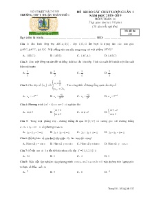 Đề khảo sát chất lượng lần 1 năm học 2018-2019 môn Toán Lớp 11 - Mã đề 132 - Trường THPT Thuận Thành Số 1 (Có đáp án)