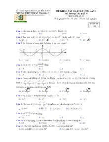 Đề khảo sát chất lượng lần 2 năm học 2018-2019 môn Toán Lớp 11 - Mã đề 132 - Trường THPT Thuận Thành Số 1 (Có đáp án)