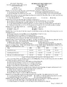 Đề khảo sát chất lượng lần 3 năm học 2018-2019 môn Địa Lí Lớp 12 - Mã đề 307 - Trường THPT Nguyễn Viết Xuân