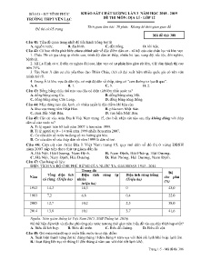 Đề khảo sát chất lượng lần 3 năm học 2018 - 2019 môn Địa Lí Lớp 12 - Mã đề 308 - Trường THPT Yên Lạc