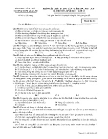 Đề khảo sát chất lượng Lần 3 năm học 2018-2019 môn Sinh Học Lớp 12 - Mã đề 402 - Trường THPT Yên Lạc