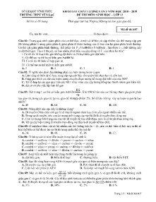 Đề khảo sát chất lượng lần 3 năm học 2018-2019 môn Sinh Học Lớp 12 - Mã đề 407 - Trường THPT Yên Lạc