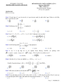 Đề khảo sát chất lượng lần 3 năm học 2018-2019 môn Toán Lớp 11 - Mã đề 203 - Trường THPT Nguyễn Viết Xuân