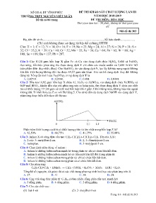 Đề khảo sát chất lượng lần III năm học 2018-2019 môn Hóa Học - Mã đề 303 - Trường THPT Nguyễn Viết Xuân