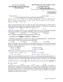 Đề khảo sát chất lượng lần III năm học 2018-2019 môn Hóa Học - Mã đề 105 - Trường THPT Nguyễn Viết Xuân