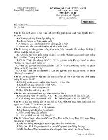 Đề khảo sát chất lượng lần III năm học 2018-2019 môn Lịch Sử Lớp 12 - Mã đề 202 - Trường THPT Nguyễn Viết Xuân