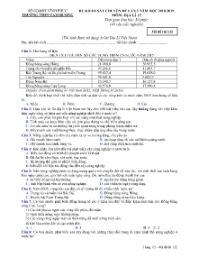 Đề khảo sát Chuyên đề lần 3 năm học 2018-2019 môn Địa Lí Lớp 12 - Mã đề 132 - Trường THPT Tam Dương