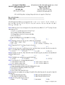 Đề khảo sát ôn thi THPT lần 3 năm học 2018-2019 môn Hóa Học Lớp 10 - Mã đề 106 - Trường THPT Nguyễn Viết Xuân