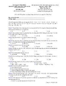 Đề khảo sát ôn thi THPT lần 3 năm học 2018-2019 môn Hóa Học Lớp 10 - Mã đề 206 - Trường THPT Nguyễn Viết Xuân
