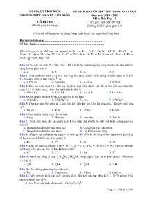 Đề khảo sát ôn thi THPT lần 3 năm học 2018-2019 môn Hóa Học Lớp 10 - Mã đề 104 - Trường THPT Nguyễn Viết Xuân