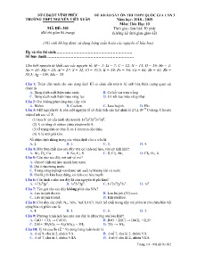 Đề khảo sát ôn thi THPT lần 3 năm học 2018-2019 môn Hóa Học Lớp 10 - Mã đề 302 - Trường THPT Nguyễn Viết Xuân