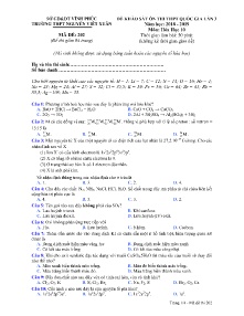 Đề khảo sát ôn thi THPT lần 3 năm học 2018-2019 môn Hóa Học Lớp 10 - Mã đề 202 - Trường THPT Nguyễn Viết Xuân