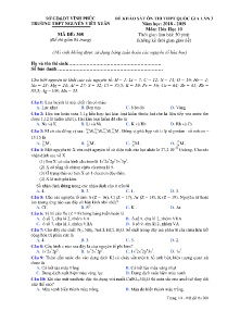 Đề khảo sát ôn thi THPT lần 3 năm học 2018-2019 môn Hóa Học Lớp 10 - Mã đề 308 - Trường THPT Nguyễn Viết Xuân