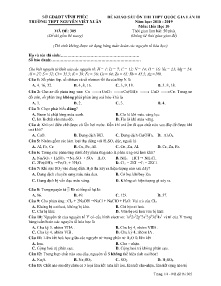 Đề khảo sát ôn thi THPT Quốc Gia lần III năm học 2018-2019 môn Hóa Học Lớp 10 - Mã đề 305 - Trường THPT Nguyễn Viết Xuân