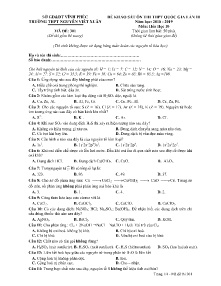 Đề khảo sát ôn thi THPT Quốc Gia lần III năm học 2018-2019 môn Hóa Học Lớp 10 - Mã đề 301 - Trường THPT Nguyễn Viết Xuân