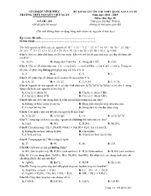 Đề khảo sát ôn thi THPT Quốc Gia lần III nămhọc 2018-2019 môn Hóa Học 10 - Mã đề 203 - Trường THPT Nguyễn Viết Xuân
