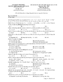 Đề khảo sát ôn thi THPT Quốc Gia lần III nămhọc 2018-2019 môn Hóa Học 10 - Mã đề 103 - Trường THPT Nguyễn Viết Xuân