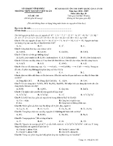 Đề khảo sát ôn thi THPT Quốc Gia lần III nămhọc 2018-2019 môn Hóa Học 10 - Mã đề 105 - Trường THPT Nguyễn Viết Xuân