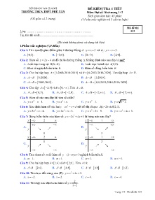 Đề kiểm tra 1 tiết Chương 1+2 môn Đại số Lớp 10 - Mã đề 132 - Trường THCS-THPT Phú Tân