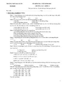 Đề kiểm tra 1 tiết Chương 2&3 môn Hình Học Khối 11 - Trường THPT Giai Xuân (Có đáp án)