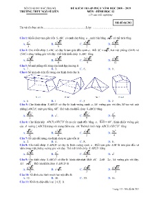 Đề kiểm tra 45 phút năm học 2018-2019 môn Hình Học 12 - Mã đề 201 - Trường THPT Ngô Sĩ Liên (Có lời giải)