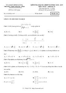 Đề kiểm tra bài số 1 HKII năm học 2018-2019 môn Toán Khối 10 - Mã đề 136 - Trường THPT Phước Vĩnh