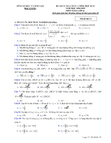 Đề kiểm tra chất lượng học kỳ II năm học 2018-2019 môn Toán Lớp 11 - Mã đề 111 - Sở GD&ĐT Bắc Giang