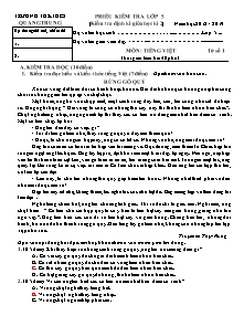 Đề kiểm tra định kì giữa học kì 2 môn Tiếng Việt Lớp 5 - Trường TH&THPT Quang Trung