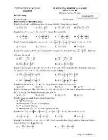 Đề kiểm tra định kỳ lần 2 HKI môn Toán Lớp 10 - Mã đề 132 - Trường THPT Tân Phong