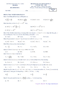 Đề kiểm tra Giải tích Chương V năm học 2018-2019 - Mã đề 178 - Trường THPT Phan Chu Trinh (Có đáp án)