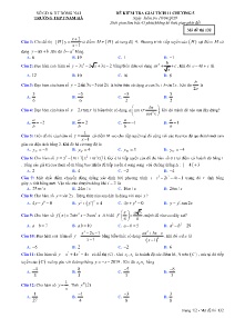 Đề kiểm tra Giải Tích Lớp 11 Chương 5 - Mã đề thi 132 - Trường THPT Nam Hà