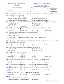 Đề kiểm tra giữa học kỳ I năm học 2018-2019 môn Toán Lớp 10 - Mã đề 178 - Trường THPT Yên Phong Số 1 (Có đáp án)