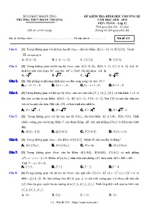 Đề kiểm tra Hình học Chương III năm học 2018-2019 môn Toán Lớp 12 - Mã đề 221 - Trường THPT Đoàn Thượng (Có đáp án)