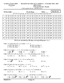 Đề kiểm tra Học Kỳ II Khối 12 năm học 2018-2019 môn Toán - Mã đề 133 - Trường THPT Lê Quý Đôn (Có đáp án)