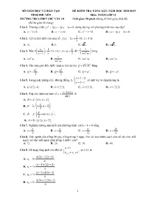 Đề kiểm tra năng lựcc năm học 2018-2019 môn Toán Lớp 12 - Trường THCS-THPT Chu Văn An (Có đáp án)