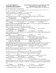 Đề minh họa thi THPT Quốc Gia năm học 2018-2019 môn Hóa Học - Trường THCS&THPT Võ Thị Sáu (Có lời giải)