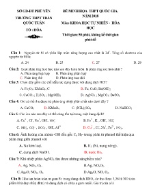 Đề minh họa THPT Quốc Gia năm 2018 môn Hóa Học - Trường THPT Trần Quốc Tuấn (Có đáp án)