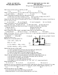 Đề ôn thi THPT Quốc Gia năm 2019 môn Hóa Học - Trường THPT Trần Phú (Có đáp án)