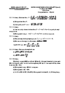Đề thi chọn học sinh giỏi Lớp 9 lần 2 năm học 2019-2020 môn Toán - Trường THCS Hương Sơn (Có đáp án)