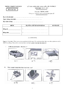 Đề thi chọn học sinh giỏi Lớp 9 vòng 3 năm học 2018-2019 môn Tiếng Anh - Phòng GD&ĐT Nam Đàn (Có đáp án)