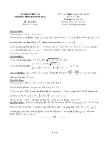 Đề thi chọn học sinh giỏi môn Toán năm học 2018-2019 - Trường THPT Đan Phượng (Có lời giải)