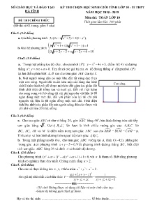 Đề thi chọn học sinh giỏi tỉnh Lớp 10, 11 THPT năm học 2018-2019 môn Toán Lớp 10 - Sở GD&ĐT Hà Tĩnh (Có đáp án)