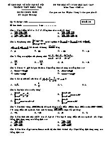 Đề thi học kì I năm học 2018-2019 môn Toán Khối 10 - Mã đề 241 - Trường THPT Phúc Thọ